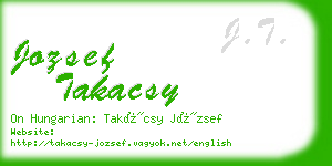 jozsef takacsy business card